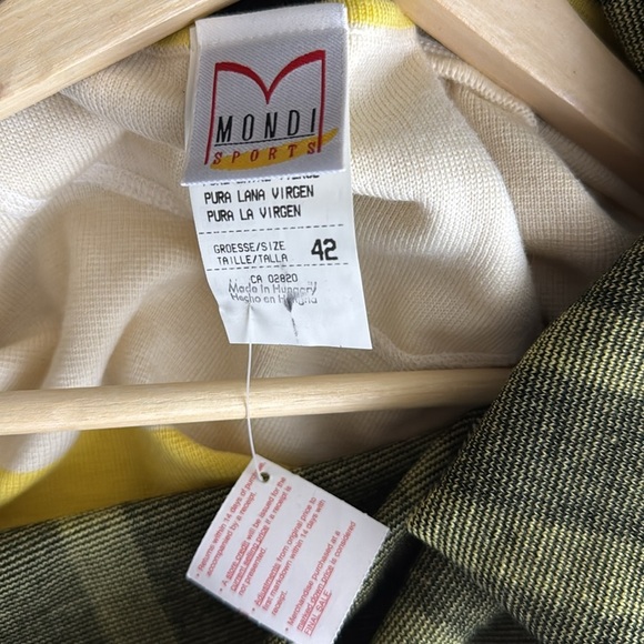 Mondi NWT new wool XL (42) turtleneck vintage sweater side slits for great fit - Picture 3 of 5